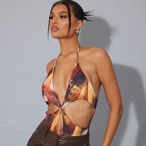 NWOT Abstract Body Suit